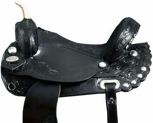 Vente chaude de selle Western Roping en cuir noir de qualité supérieure excellente adhérence équestre pour l'équitation - Product Image 2