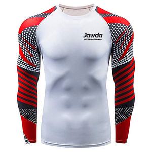 Logotipo impreso personalizado de alta calidad MMA Rash Guard Mangas completas Spandex Rash Vest para adultos Uso de manga larga para nadar - Product Image 2