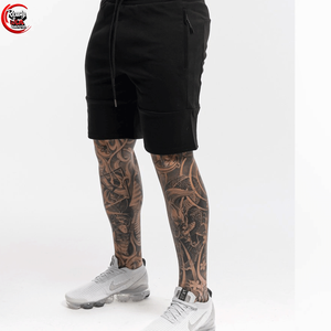 Pantalones cortos personalizables de algodón 100% para hombre, malla transpirable con estampado de logotipo personalizado, patrón sólido de verano, cierre de cintura elástica - Product Image 6