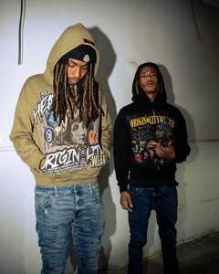 Sweat à capuche vintage en éponge française pour hommes avec logo personnalisé imprimé de haute qualité Streetwear délavé à l'acide et délavé au soleil - Product Image 2