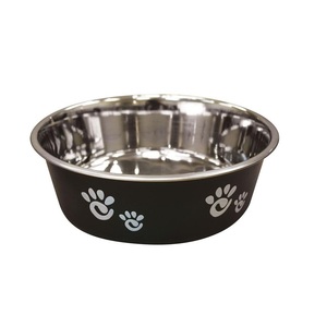 Comedero de cuencos para mascotas de metal contemporáneo con acabado mate suave y textura sutil Ideal para interiores neutros y elegantes - Product Image 5