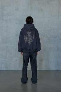 Sweats à capuche surdimensionnés en strass au design personnalisé pour hommes et femmes Streetwear Plus Size 100% Cotton Warm Pullover Hoodie - Product Image 6