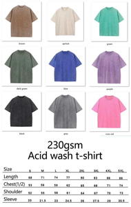 เสื้อยืดผู้ชายโอเวอร์ไซส์ลายกรดสไตล์วินเทจผ้าคอตตอนลายว่างเปล่า100% โอเวอร์ไซส์ออกแบบโลโก้ได้ตามต้องการ - Product Image 4