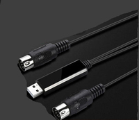 OEM ODM fils de connexion cinq broches 2M tambour électronique Yamahas Medley arrangeur de clavier adaptateur de câble Usb vers Midi pour piano