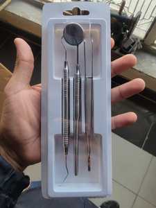 CE Marked High Grade 3-Piece Basic Dental <b>Kit</b> Stainless Steel Diagnostic Instruments Manual Power Class I MOL Hospital Use - Product Image 2