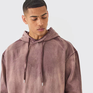 Sweat à capuche personnalisé pour homme, style vintage streetwear, zippé, en coton délavé, épaules tombantes, col à capuche, tricoté, hiver - Product Image 4