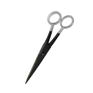 Ciseaux de coupe de cheveux personnalisés couleur noire enduit ciseaux de coupe de cheveux de cisaillement de coiffeur pour la beauté - Product Image 4