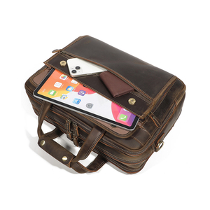 Maletines Profesionales para Portátil de Cuero Vacuno 100%, Bolsos de Mano Hechos a Mano a Bajo Precio, Maletín con Compartimentos Organizadores Impermeables - Product Image 5