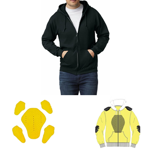 ชุดกีฬาแบบมีฮู้ดสำหรับขี่มอเตอร์ไซค์ ดีไซน์สั่งทำได้ 男女兼用 ระดับการป้องกันเกราะ 2 คุณภาพสูง กันน้ำ กันลม ใช้ได้ทุกฤดู 400 - Product Image 1