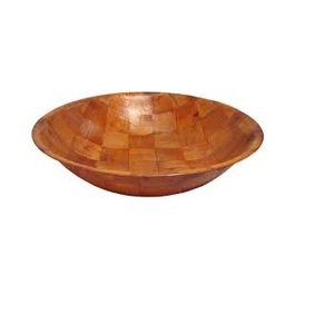 Vajilla de madera de acacia hecha a medida, ensaladera de madera para artículos de cocina de fiesta para servir cereales - Product Image 1