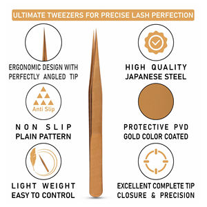 Meilleure pince à cils Pince à épiler moderne en acier inoxydable Pince à épiler à pointe droite Pince à épiler de qualité supérieure avec logo personnalisé - Product Image 3