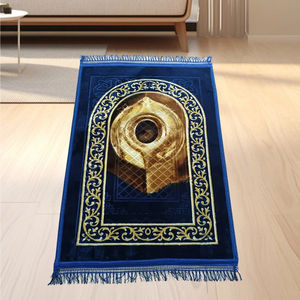 Custom Turkish High Quality <b>Quilted</b> Sejadah <b>Thick</b> Foam Padded Prayer Mat Muslim Islamic Prayer Rug Mat - Product Image 3