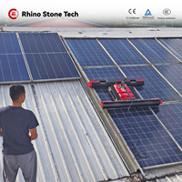 Robot de nettoyage de panneaux solaires semi-automatique, équipement de nettoyage de panneaux photovoltaïques avec fonction de télécommande