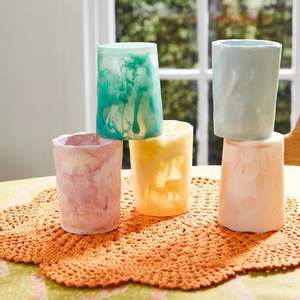 European Style Resin Salad Bowl Server Set Handmade Durable Eco-Friendly Antique Imitation for Wedding <b>Party</b> Events Home Decor - Product Image 4