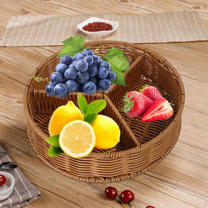 Caja Dividida de Ratán Hecha a Mano en Vietnam para el Año Nuevo Lunar, Bandeja para Servir, Contenedor de Dulces de Estilo Oriental Auspicioso, Hecho en Vietnam - Product Image 4