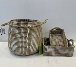 Round Seagrass Multifunction <b>Storage</b> Size L Vietnam Made Under 1cm Dimensional Tolerance Under 5% <b>Weight</b> Tolerance - Product Image 6