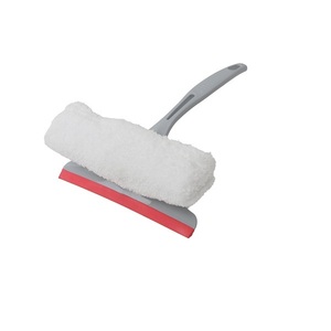 Raclette professionnelle en microfibre avec manche en plastique pour le nettoyage des vitres, des miroirs de salle de bain et des douches - Product Image 2