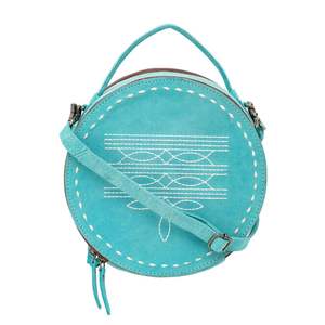 Qualité supérieure en cuir véritable point de botte sac fourre-tout Turquoise cantine daim Western sac à main à la mode toile sacs à main - Product Image 1