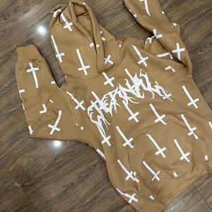 Sudaderas con capucha Unisex para hombre con estampado de soplo personalizado de alta calidad 100% algodón tejido sin cordón estampado completo para hombres y mujeres - Product Image 4