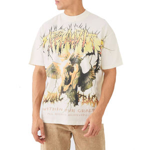 2024 ใหม่มาถึงขายส่งที่กําหนดเองการพิมพ์โลโก้ผู้ชายเสื้อยืดธรรมดา/แฟชั่นสวมใส่สไตล์ผู้ชาย PLUS ขนาดพิมพ์เสื้อ T - Product Image 1