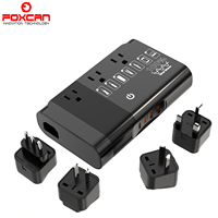 FOXCAN 500W Onduleur Sinusoïdal 100-120V Transformateur de Tension Convertisseur de Voyage CA 2USB-C+2USB-A Adaptateur d'Alimentation pour Ordinateur Portable, Appareil Photo, Écouteurs