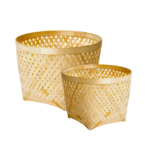 Cestas de bambú artesanales vietnamitas, cesta de almacenamiento de frutas de Vietnam, perfecta para decoración del hogar, almacenamiento y vida ecológica - Product Image 1