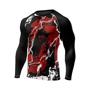 Camisetas de Compresión de Manga Larga para Hombre, Rashguards de MMA, Ropa Deportiva, Diseño de Sublimación Personalizado, Rashguard de BJJ de Alto Rendimiento - Product Image 1