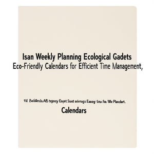 Gadget Ecologici per la Pianificazione Settimanale Isan, Calendari Eco-Friendly per una Gestione Efficiente del Tempo - Product Image 2