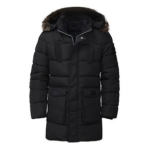 Nouvelle couleur unie hommes Parka veste hiver coupe-vent Parka fermeture éclair manteau beau décontracté hommes Parka Outwear veste pour homme - Product Image 3