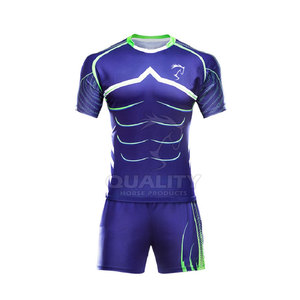 Ensemble de maillots et shorts personnalisables pour vêtements de rugby et de football pour l'entraînement et les uniformes de l'équipe de jeux à vendre - Product Image 1