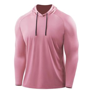 Camisa con capucha de manga larga ligera atlética de alta calidad con diseño personalizable Camisa con capucha de manga larga ligera atlética para hombre - Product Image 1