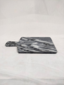 Planche à découper en marbre gris naturel entièrement faite à la main par des artisans experts d'Inde Planche à découper de luxe de qualité supérieure pour la cuisine - Product Image 5