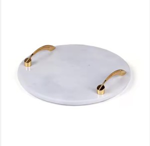 ถาดเสิร์ฟทองเหลืองหนักสุดสร้างสรรค์พร้อมขอบลายนูนเหมาะสำหรับการตกแต่งห้องรับประทานอาหารสุดหรูงานรื่นเริงหรือใช้ทางศาสนา - Product Image 6