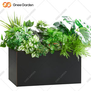 Jardinière de style américain en acier galvanisé noir de 59 L, écologique, pour patio, balcon, jardin extérieur, pot de fleurs moderne pour la maison, design paysager - Product Image 6