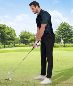 เสื้อเชิ้ตผู้ชายผ้าฝ้ายถักแบบระบายอากาศเป็นมิตรกับสิ่งแวดล้อม สไตล์ไฮสตรีท แขนสั้น ปักลายสีตัดกัน สำหรับฤดูร้อน - Product Image 6