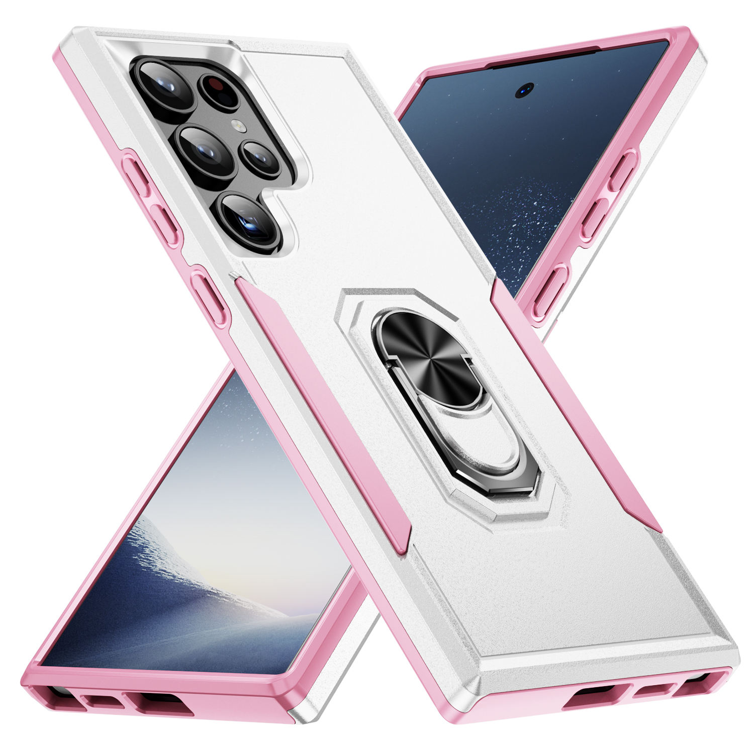 ขาว + ชมพู