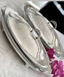 Luxury <b>Serving</b> <b>Dish</b> <b>With</b> <b>Lid</b> for Home Hotel and Kitchenware Food <b>Serving</b> <b>Dish</b> Decor Silver Finishing Customize Logo <b>Serving</b> <b>Dish</b> - Product Image 1