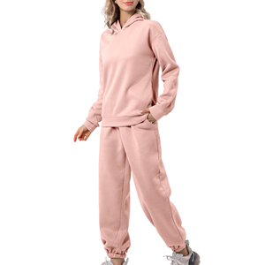 Chándal para mujer Conjunto de dos piezas Sudaderas con capucha de Jersey personalizadas Traje de joggers Trajes de sudor deportivos Tarifa al por mayor OEM - Product Image 2