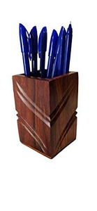 Wooden Pen <b>Holder</b> for Desk Fancy Office Table Pencil Cup Stand Wooden Cute Pretty Desktop Organizer for <b>Makeup</b> Brushes - Product Image 2