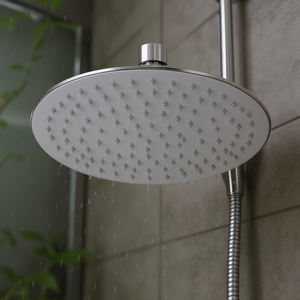 Cabezal de Ducha Redondo Ultrafino de Acero Inoxidable de 20 cm, Antiincrustante, con Efecto Lluvia de Alta Presión para Duchas - Product Image 3