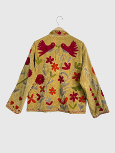 Veste en coton brodée de fleurs, col mandarin, manches longues, style Prairie Chic, vêtements de printemps pour femmes, grande taille - Product Image 2