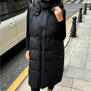 Veste matelassée d'hiver personnalisable à la mode pour femmes, unisexe, décontractée, sans manches, style extérieur, streetwear - Product Image 2