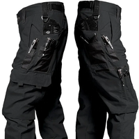 Pantalon cargo tactique pour homme, respirant, coupe droite, extensible, anti-déchirure, style streetwear décontracté, design color block, fermeture éclair