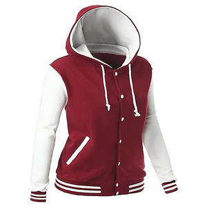 Wholesale Custom Coated Windproof Breathable Wool/Polyester Baseball Varsity Jacket College Sports <b>Stand</b> Collar Front Men's - Product Image 3