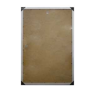 Cadre photo décoratif en bois argenté 61 x 91,5 cm, style simple, en bois massif et métal, pour l'affichage de photos - Product Image 3