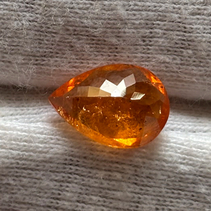 พลอยโกเมนสีส้มแมนดารินสังเคราะห์จากผู้ผลิตอินเดียเจียระไนทรงไข่ขัดเงาขนาด12x8x4มม. 4กะรัตทำเครื่องประดับแบบหลวม - Product Image 6