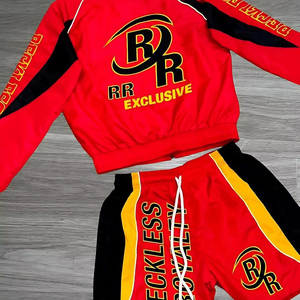 Conjunto corto de verano, chaquetas y pantalones cortos cortavientos de estilo único para hombres, pantalones cortos cortavientos personalizados, conjuntos de chándales - Product Image 1