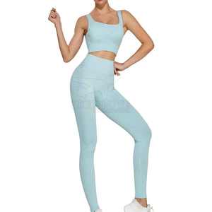 Conjunto de Yoga para Mujer, Superventas, de Alta Calidad, 2 Piezas, Spandex/Poliéster, Secado Rápido, Transpirable, Ecológico, Precio al por Mayor - Product Image 1
