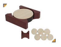 Lot de sous-verres en bois tendance et promotionnels, de qualité supérieure, avec logo personnalisé, emballage cadeau fait main, pour usage professionnel – Vente en gros à prix réduit