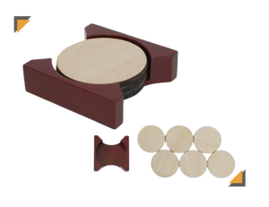 ชุดที่รองแก้วไม้สำหรับโต๊ะกาแฟถ้วยชาที่รองแก้วไม้ทันสมัย - Product Image 2